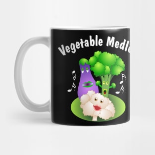 Vegetable Medley White Text Mug